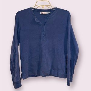 Faded Glory Navy Blue Cotton Shirt